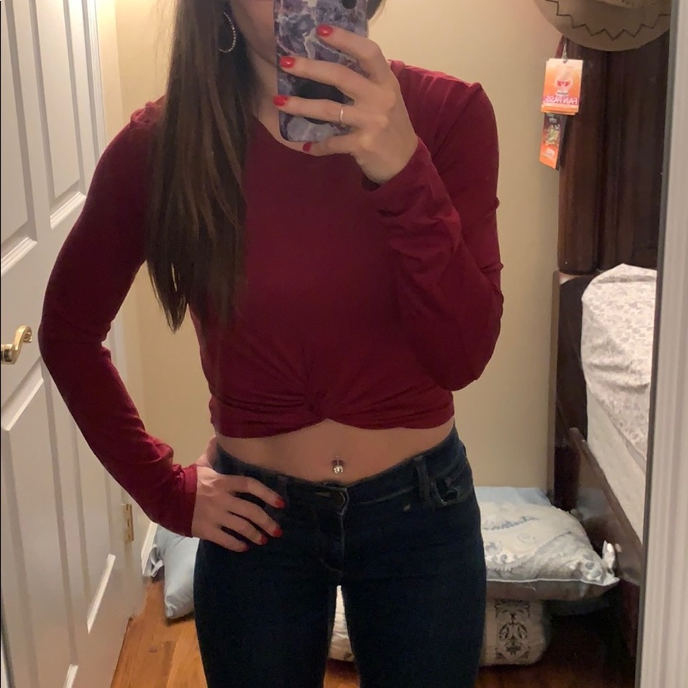 Knotted crop top